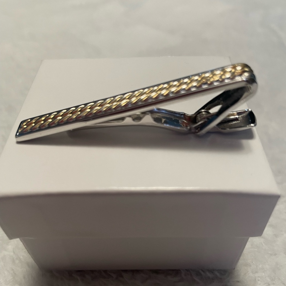 Nina Ricci Tie Clip Silver and Gold tone‎